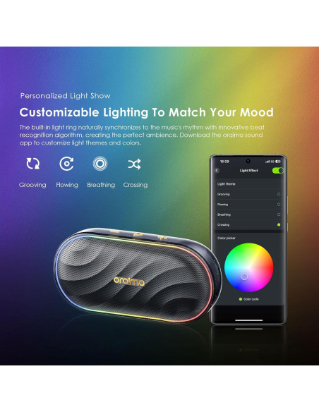 Altavoz Bluetooth Oraimo SpaceBox, Inalámbrico 1800mAh, Bajo Potente Altavoz Bluetooth Oraimo SpaceBox, Inalámbrico 1800mAh, Bajo Potente