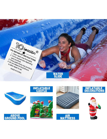 Kit de Parches de Reparación TPU 10Leccion 7.62cm x 3.66m