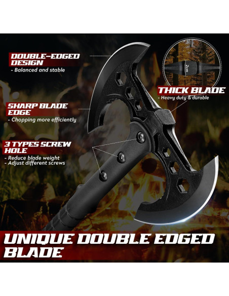 Juego de Hachas de Doble Cabeza Dream Reach 2 Piezas Camping