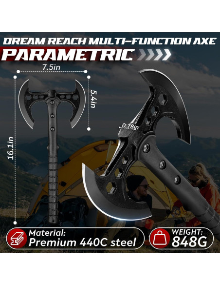 Juego de Hachas de Doble Cabeza Dream Reach 2 Piezas Camping