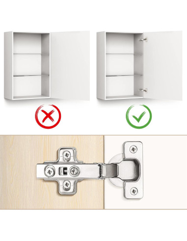 Bisagras Ocultas de Cierre Suave Knobelite 4 Pcs 105 Grados