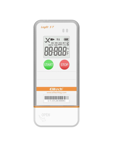 Registrador de Datos de Temperatura Elitech LogEt5T USB Reutilizable