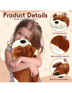 Perro de Peluche Jumbo 60 cm Vertintong Suave y Realista 2