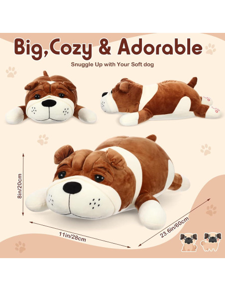 Perro de Peluche Jumbo 60 cm Vertintong Suave y Realista