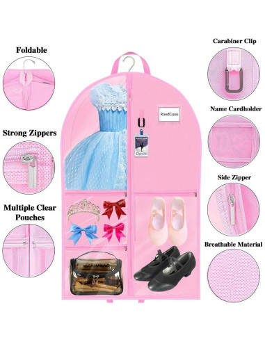 Bolsa de Vestuario para Danza RoedCuoo Rosa 101.6x61 cm