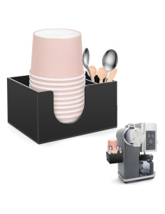 Soporte Organizador de Tazas para Ninja CREAMi NC701, Acrílico Negro