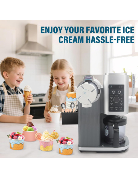 Soporte Organizador de Tazas para Ninja CREAMi NC701, Acrílico Negro