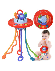 Juguete de Dentición Montessori Pubublle Rojo 12.95x12.95cm