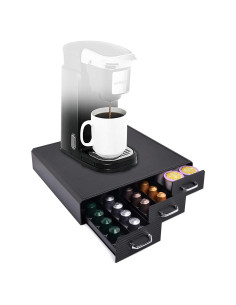 Cajón Organizador de Cápsulas de Café HauSun - 36 K-Cup Negro
