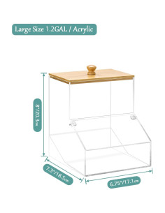 Contenedor de Cápsulas de Lavandería VEGEVIGI 1.2L Acrílico 2