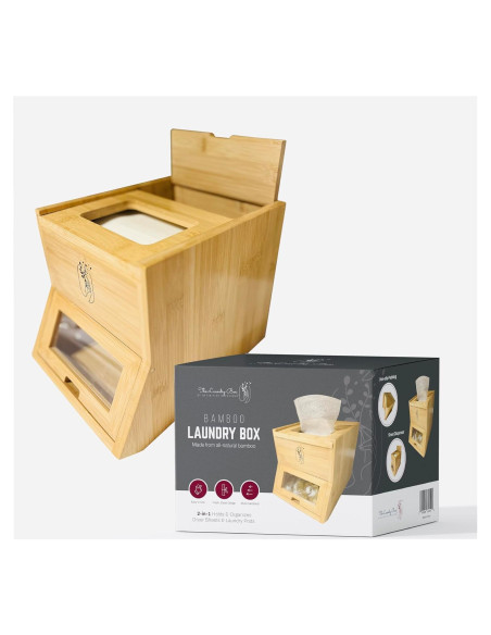 Contenedor de Bambú 2 en 1 para Cápsulas y Toallas - Soluciones Definitivas