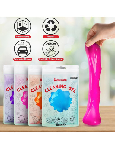 Gel de Limpieza de Autos YOPINSAND 348g 4 Colores Reutilizable