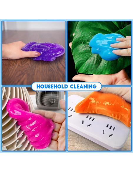 Gel de Limpieza de Autos YOPINSAND 348g 4 Colores Reutilizable