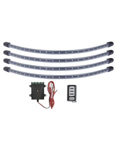 Kit de luces LEDGlow 4 piezas morado para carro de golf - Iluminación subterránea resistente al agua