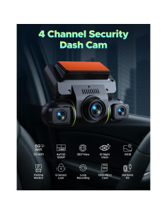 Cámara de Salpicadero LAMTTO 360 4 Canales 1080P WiFi 5G 2