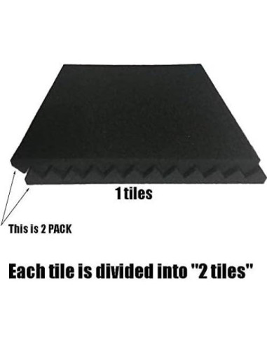 96 Paneles Acústicos Espuma Aislante Sonido 30x30 cm Negro/Púrpura