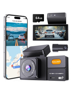 Cámara Dash 4K RUILIXIN Doble con GPS y Wi-Fi 64GB