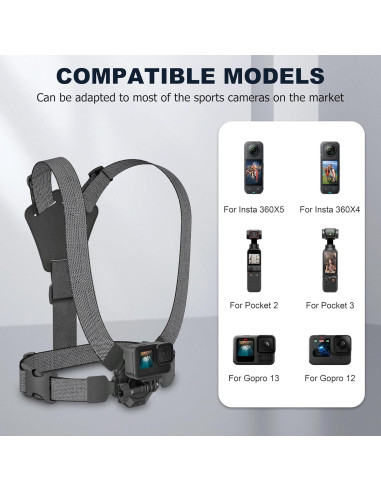 Arnés de Pecho Ajustable STARTRC para GoPro Hero 13 12 11
