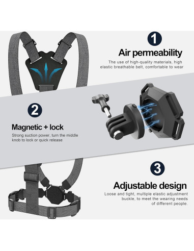 Arnés de Pecho Ajustable STARTRC para GoPro Hero 13 12 11