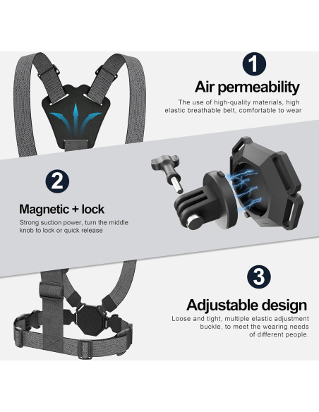 Arnés de Pecho Ajustable STARTRC para GoPro Hero 13 12 11