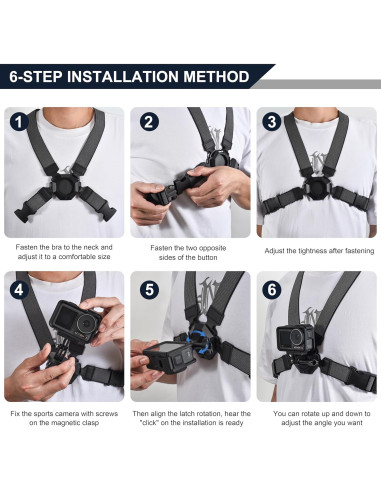 Arnés de Pecho Ajustable STARTRC para GoPro Hero 13 12 11