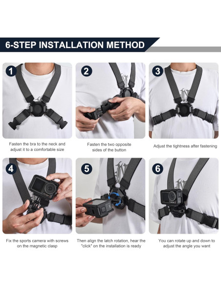 Arnés de Pecho Ajustable STARTRC para GoPro Hero 13 12 11