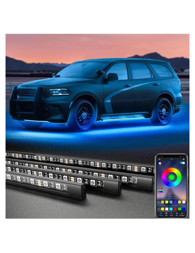 Luces LED de Iluminación Inferior Sxlofty 4 Pcs Multicolor APP