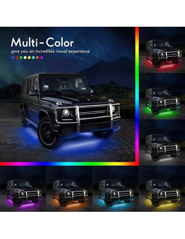 Luces LED de Iluminación Inferior Sxlofty 4 Pcs Multicolor APP