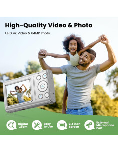 Cámara Digital Compacta CAMWORLD AC14XE 4K 64MP Zoom 18X 2