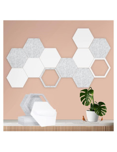 Paquete de 12 Paneles Acústicos Autoadhesivos 30.5x35.6 cm - Aislamiento para Estudio y Oficina