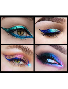 Delineador de Ojos Líquido Brillante Corleone - Gel Metálico Multicolor 2