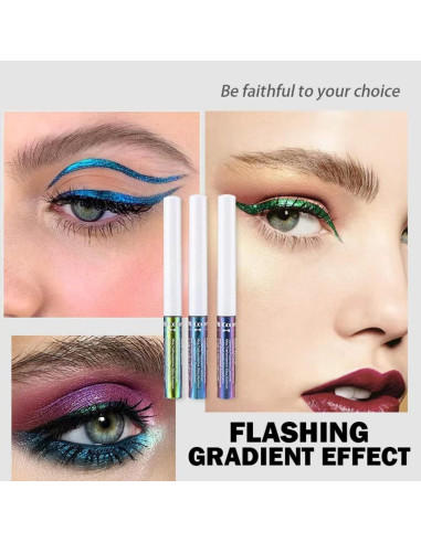 Delineador de Ojos Líquido Brillante Corleone - Gel Metálico Multicolor