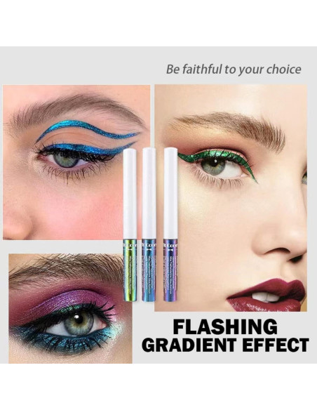 Delineador de Ojos Líquido Brillante Corleone - Gel Metálico Multicolor