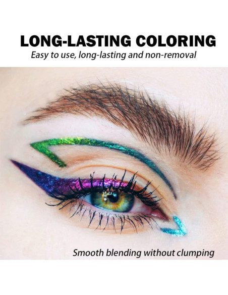 Delineador de Ojos Líquido Brillante Corleone - Gel Metálico Multicolor