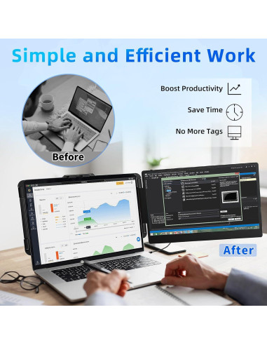 Extensor de Pantalla Portátil BKVOO S1 14" FHD 1080P USB-C HDMI