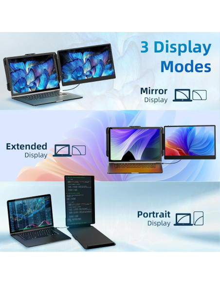 Extensor de Pantalla Portátil BKVOO S1 14" FHD 1080P USB-C HDMI