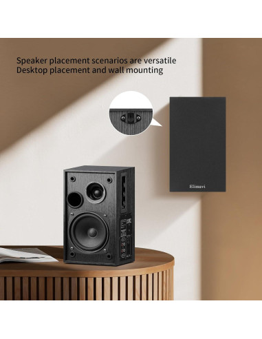 Altavoces de Estantería Elimavi BT-06 35W RMS Madera Negro