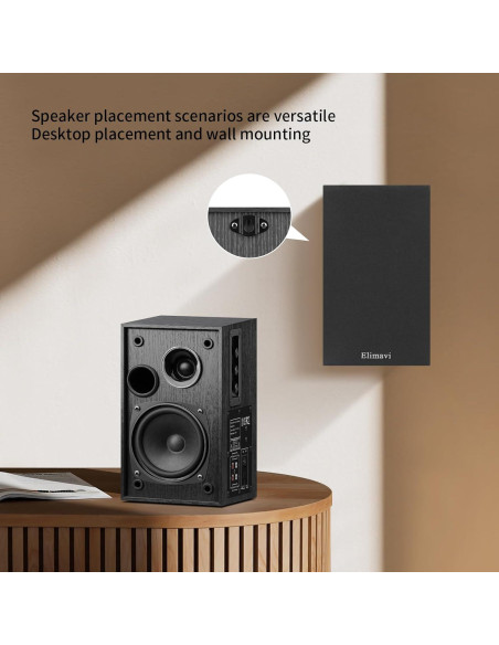 Altavoces de Estantería Elimavi BT-06 35W RMS Madera Negro