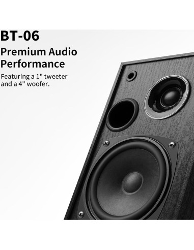 Altavoces de Estantería Elimavi BT-06 35W RMS Madera Negro