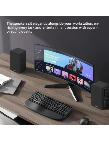 Altavoces de Estantería Elimavi BT-06 35W RMS Madera Negro