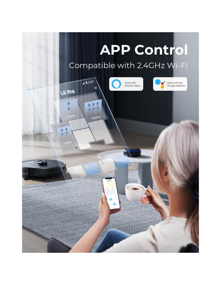 Aspiradora Robótica Laresar Clean CRV502 3500Pa con Mopa