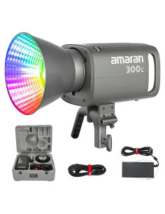 Aputure Amaran 300c Luz de Video RGB COB 2500K-7500K