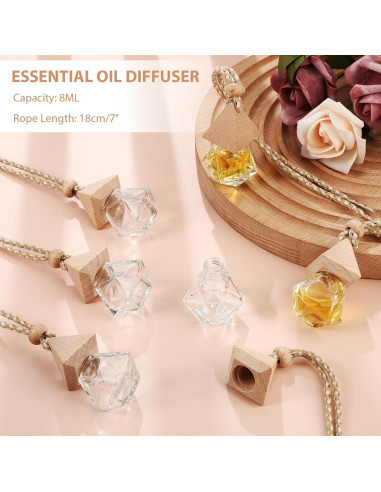 50 Botellas Difusoras de Coche Demissle Vidrio Transparente