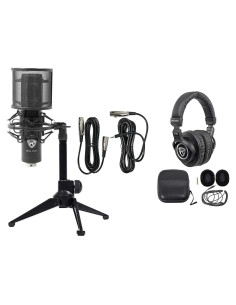 Paquete Streaming Juegos PC Rockville RCM PRO Micrófono Auriculares