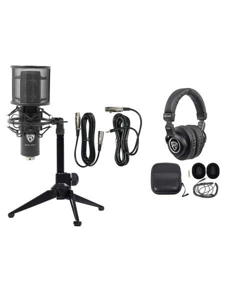 Paquete Streaming Juegos PC Rockville RCM PRO Micrófono Auriculares