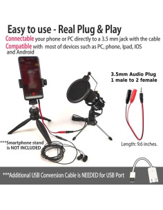 Micrófono USB para Gaming Japard Mini Condensador 100g 2