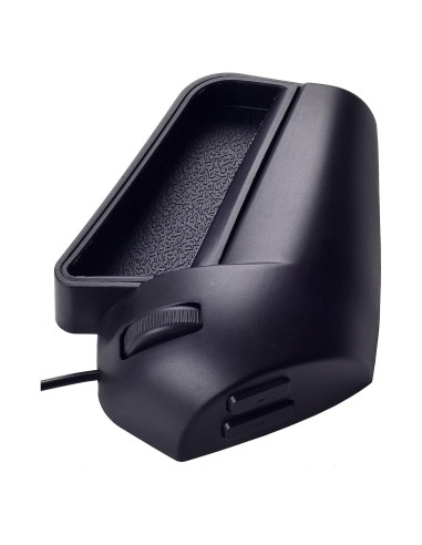 Ratón Óptico Ergonómico FinCurv USB con Cable - Negro