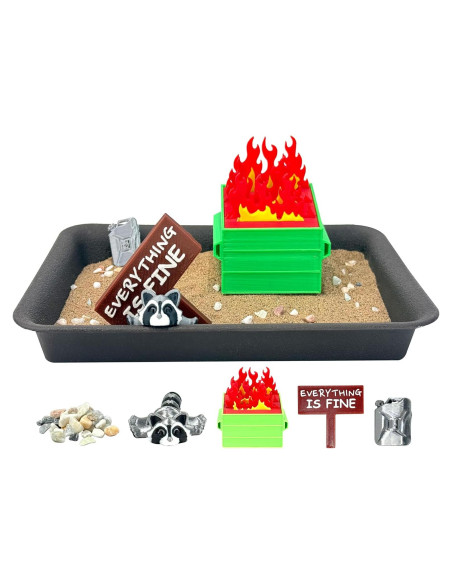 Kit Jardín Zen Mini Mapache Yxoiasg - Decoración de Oficina