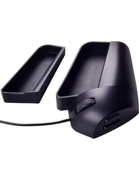 Ratón Óptico Ergonómico FinCurv USB con Cable - Negro