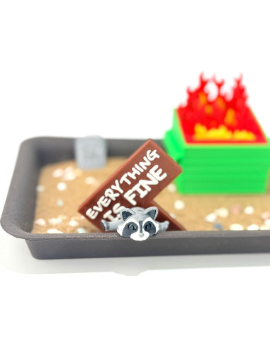 Kit Jardín Zen Mini Mapache Yxoiasg - Decoración de Oficina